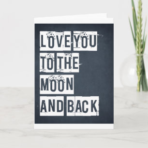 Ich liebe dich bis zum Mond und zurück Karte