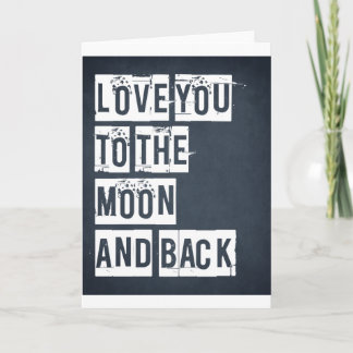 Ich liebe dich bis zum Mond und zurück Karte