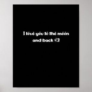 Ich liebe dich bis zum Mond und zurück Klassisch r Poster