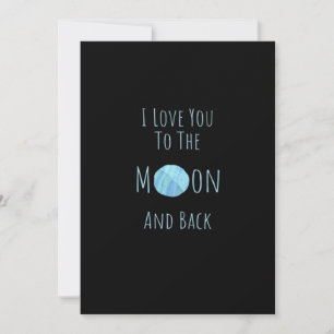 Ich liebe dich bis zum Mond und zurück Klassischer Feiertagskarte