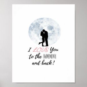 Ich liebe dich bis zum Mond und zurück Klassisches Poster