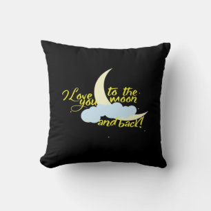 Ich liebe dich bis zum Mond und zurück künstlerisc Kissen