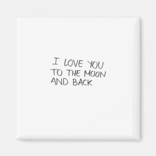 Ich liebe dich bis zum Mond und zurück künstlerisc Magnet