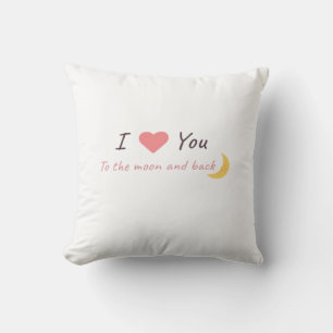 Ich liebe dich bis zum Mond und zurück Liebeserklä Kissen