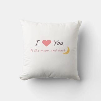 Ich liebe dich bis zum Mond und zurück Liebeserklä Kissen