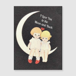 Ich liebe dich bis zum Mond und zurück Magnetkarte