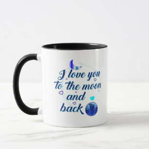 Ich liebe dich bis zum Mond und zurück Minimal Äst Tasse