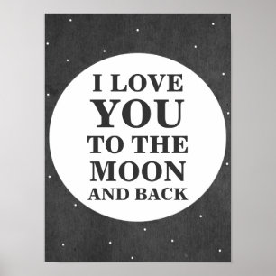 Ich liebe dich bis zum Mond und zurück Poster