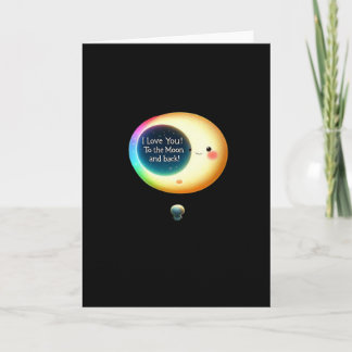 Ich liebe dich bis zum Mond und zurück Romantische Karte