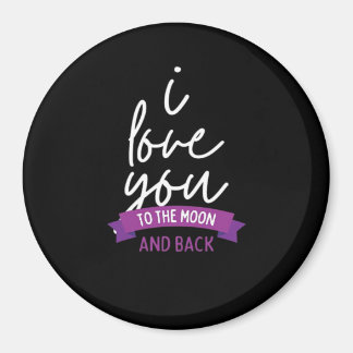 Ich liebe dich bis zum Mond und zurück Romantische Magnet