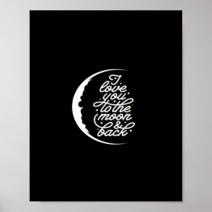 Ich liebe dich bis zum Mond und zurück Romantische Poster