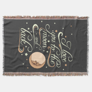 Ich liebe dich bis zum Mond und zurück Schwarz Decke