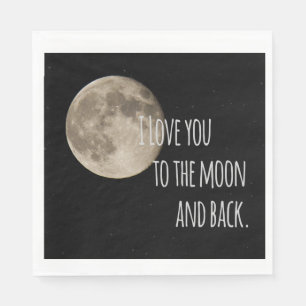 Ich liebe dich bis zum Mond und zurück Serviette