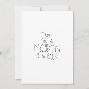 Ich liebe dich bis zum Mond und zurück Signature L Feiertagskarte