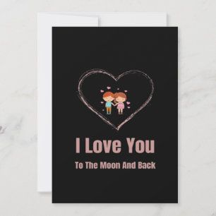 Ich liebe dich bis zum Mond und zurück Soft Timele Feiertagskarte