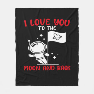 Ich liebe dich bis zum Mond und zurück Spielerei z Fleecedecke