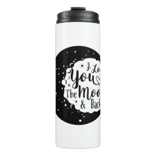 Ich liebe dich bis zum Mond und zurück Thermosbecher