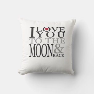 Ich liebe dich bis zum Mond und zurück Traumhafte Kissen