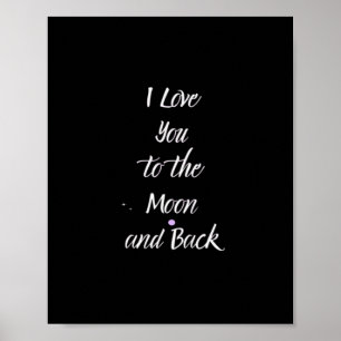 Ich liebe dich bis zum Mond und zurück Traumhafte Poster