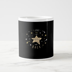 Ich liebe dich bis zum Mond und zurück Unisex Mode Jumbo-Tasse