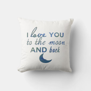 Ich liebe dich bis zum Mond und zurück Valentinsta Kissen