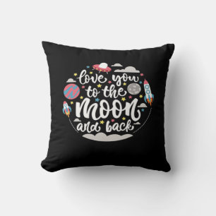Ich liebe dich bis zum Mond und zurück Valentinsta Kissen