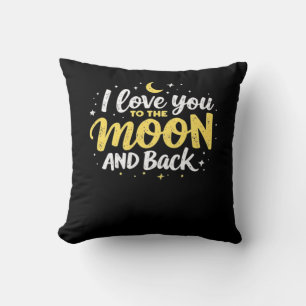 Ich liebe dich bis zum Mond und zurück Valentinsta Kissen