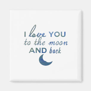 Ich liebe dich bis zum Mond und zurück Valentinsta Magnet