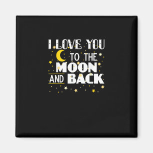 Ich liebe dich bis zum Mond und zurück Vintage-Ste Magnet