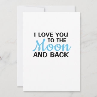 Ich liebe dich bis zum Mond und zurück Weiße Minim Feiertagskarte
