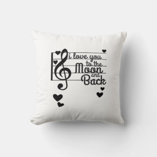 Ich liebe dich bis zum Mond und zurück, wiederholt Kissen