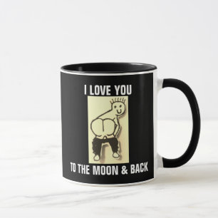 ICH LIEBE DICH BIS ZUM MOND & ZURÜCK ARSCH GUY KAF TASSE