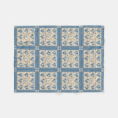Ich liebe dich blaues Quilt Fleecedecke (Vorderseite (Horizontal))