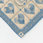 Ich liebe dich blaues Quilt Fleecedecke (Ecke)