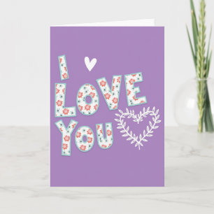 Ich liebe dich Blumen Briefkarte Karte