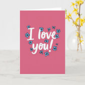 Ich liebe dich Blumen Karte (Gelbe Blume)