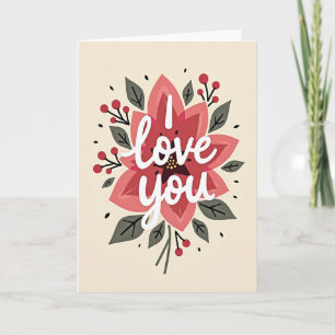 Ich liebe dich Blumenkarte Karte