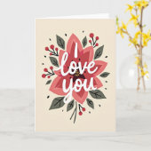 Ich liebe dich Blumenkarte Karte (Gelbe Blume)