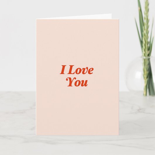 Ich liebe Dich Blush Pink Karte (Vorderseite)