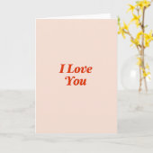 Ich liebe Dich Blush Pink Karte (Gelbe Blume)