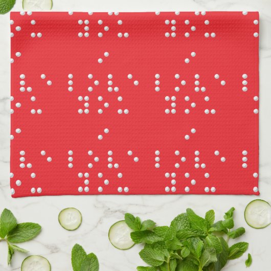 Ich liebe dich (Braille) Geschirrtuch (Gefaltet)