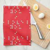 Ich liebe dich (Braille) Geschirrtuch (Viertel Falte)