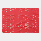 Ich liebe dich (Braille) Geschirrtuch (Horizontal)