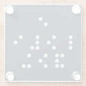 Ich liebe dich (Braille) Glasuntersetzer (Rückseite)