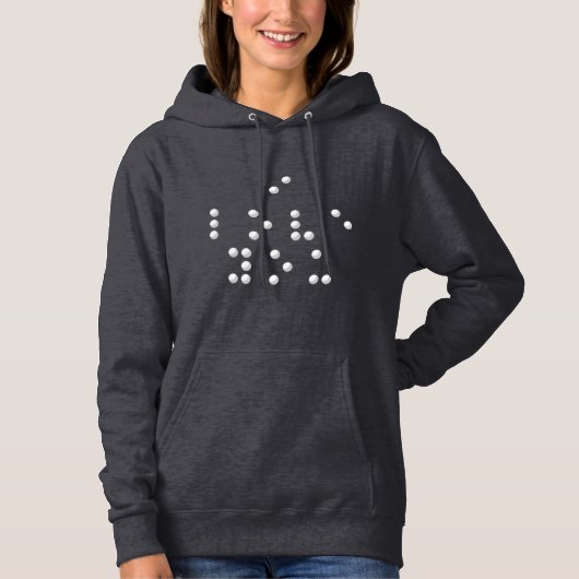 Ich liebe dich (Braille) Hoodie (Vorderseite)