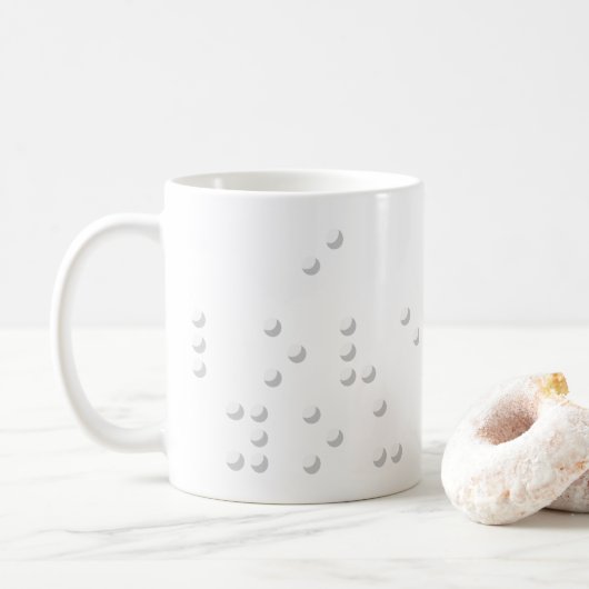 Ich liebe dich (Braille) Kaffeetasse (Mit Donut)