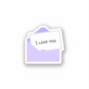 Ich liebe dich Brief Aufkleber