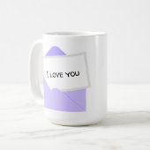 Ich liebe dich Brief Kaffeetasse (Vorderseite Links)