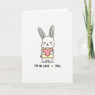 Ich liebe dich Bunny Sweetheart Karte