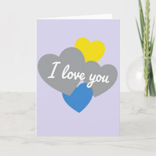 Ich liebe dich bunte Herzen Karte